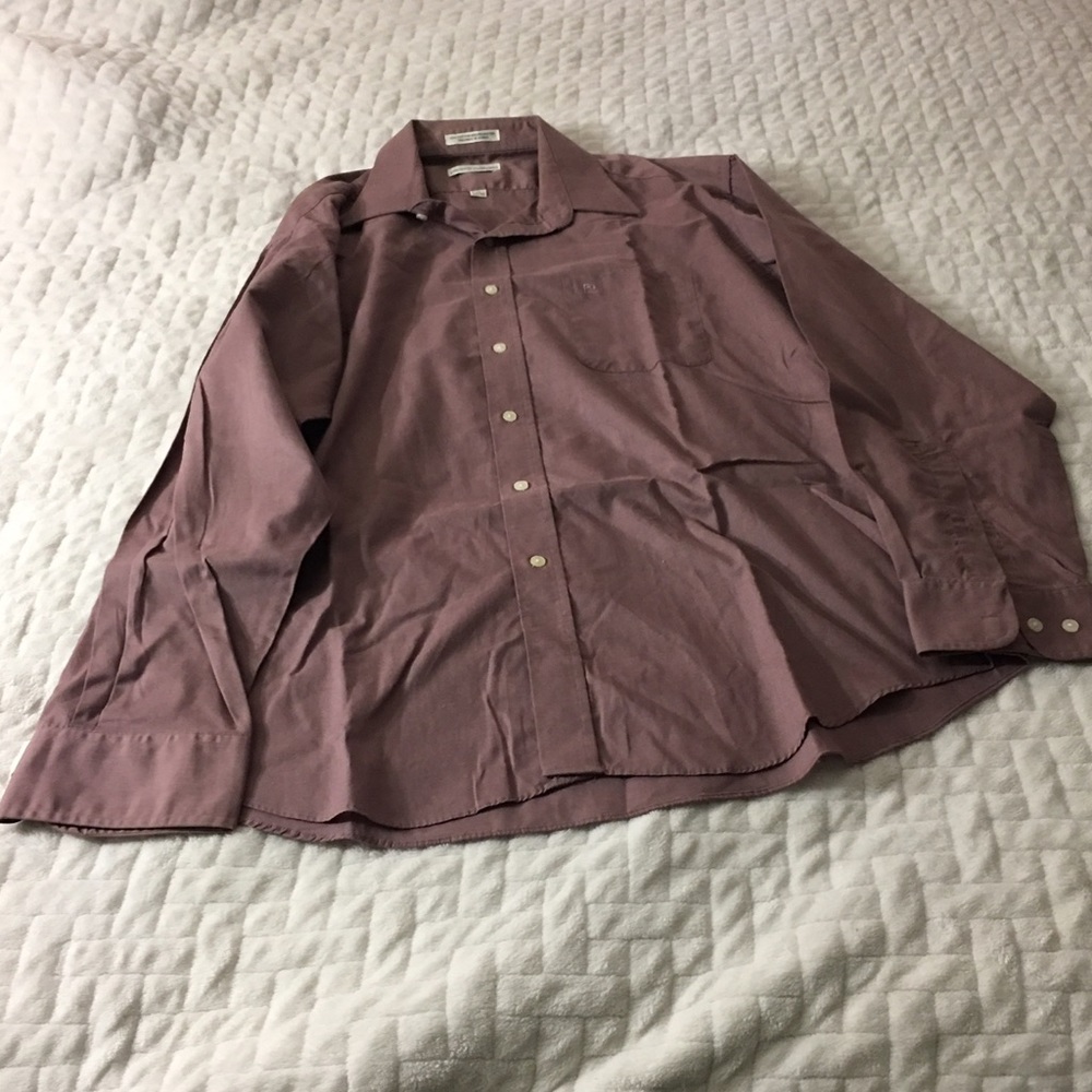 Men's Pierre Cardin Dark Rouge Button Up