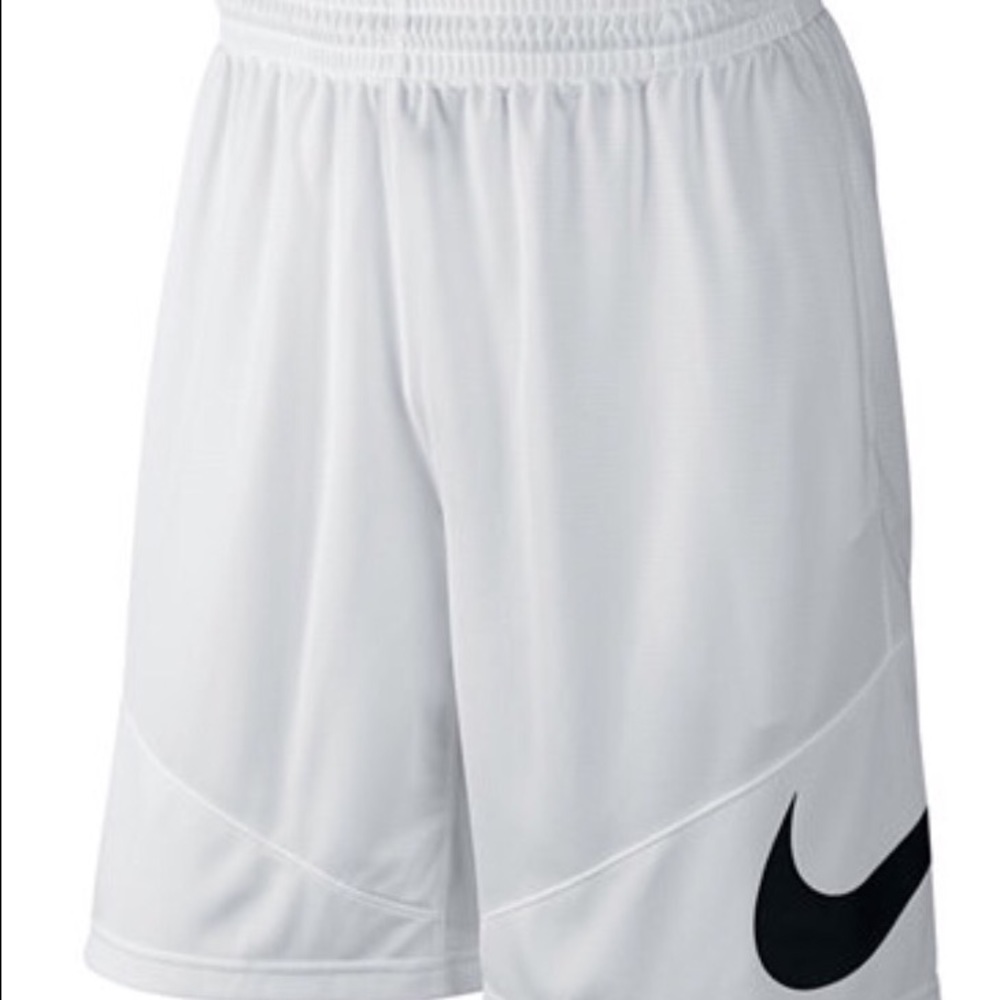 Dri-Fit boys basketball shorts, white, XL