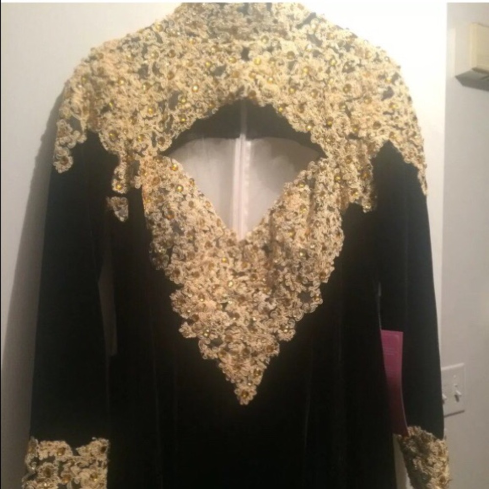 Black & Gold Erica Mena Inspired Birthday Dress