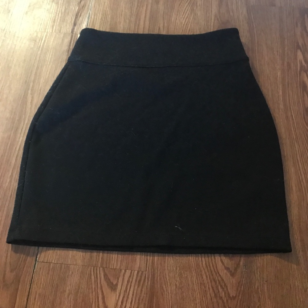 Tight black mini skirt