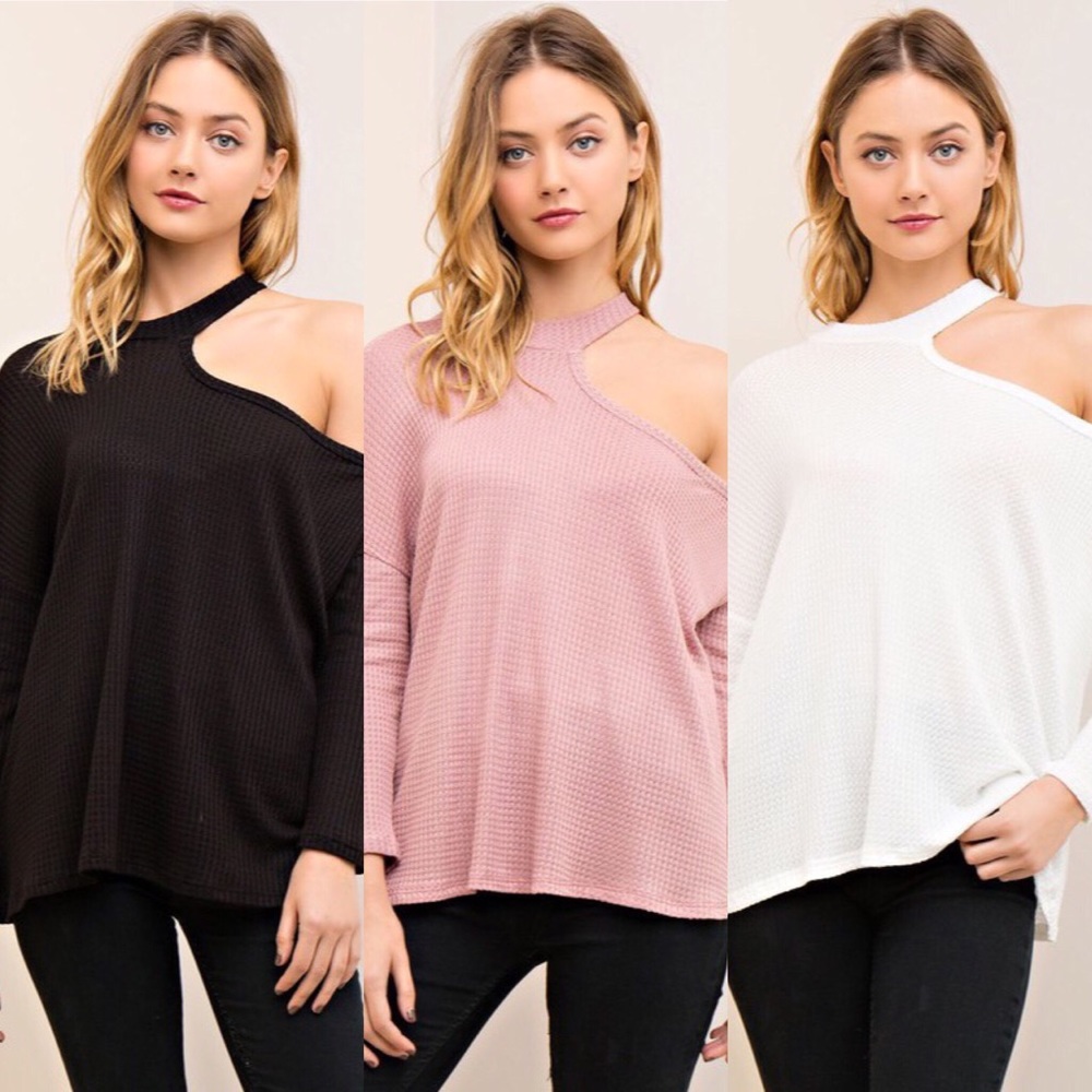 All I Half One Cold Shoulder Top - Picture 4 of 4