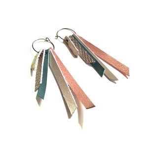 multicolor tassel earrings