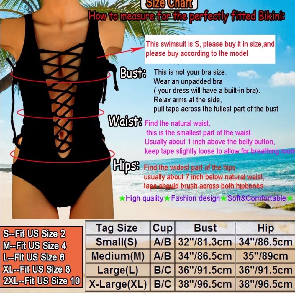 NWT sexy beach bikini🎉🎉sale🎉🎉 - Picture 3 of 3