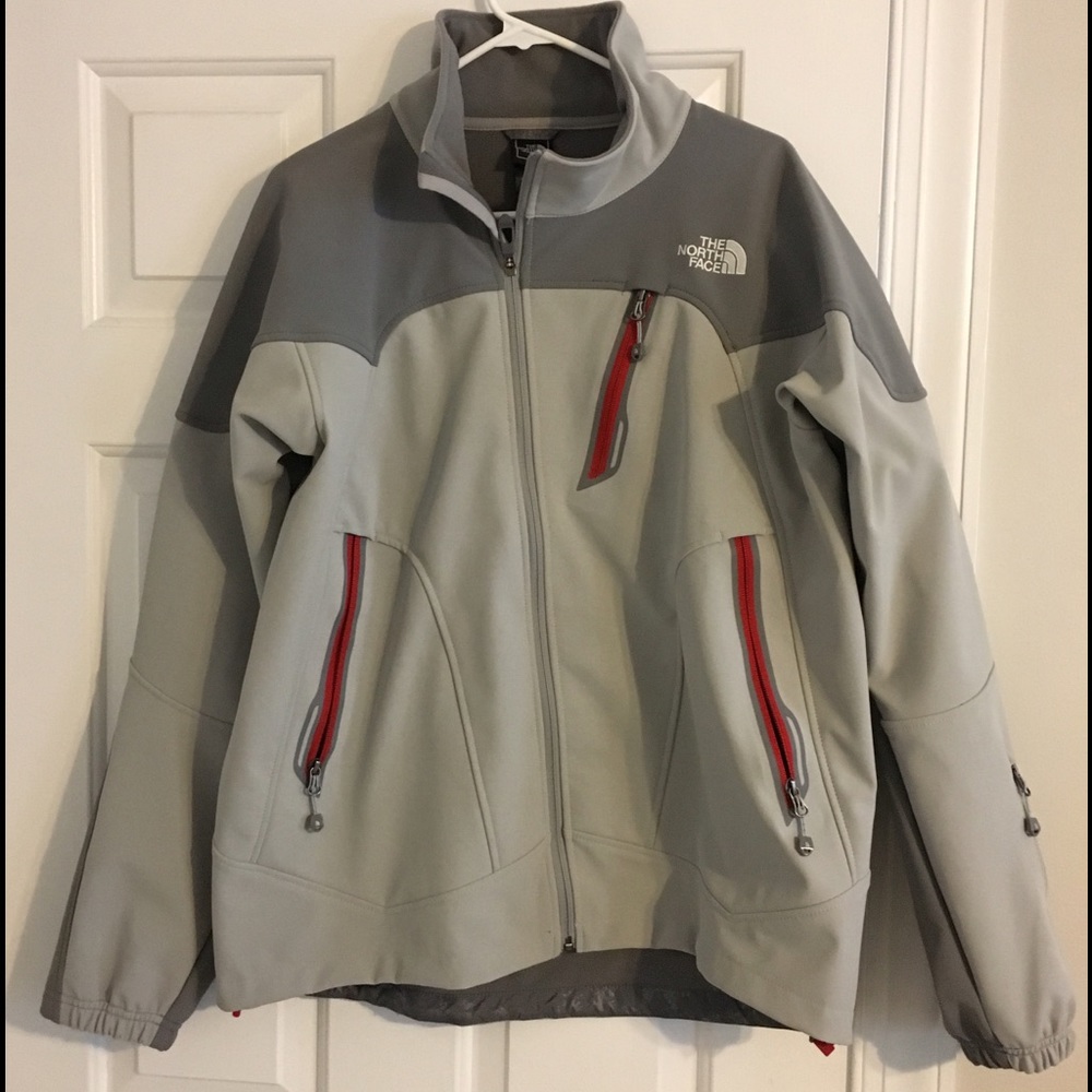 Men's Gray North Face Softshell - Size Large