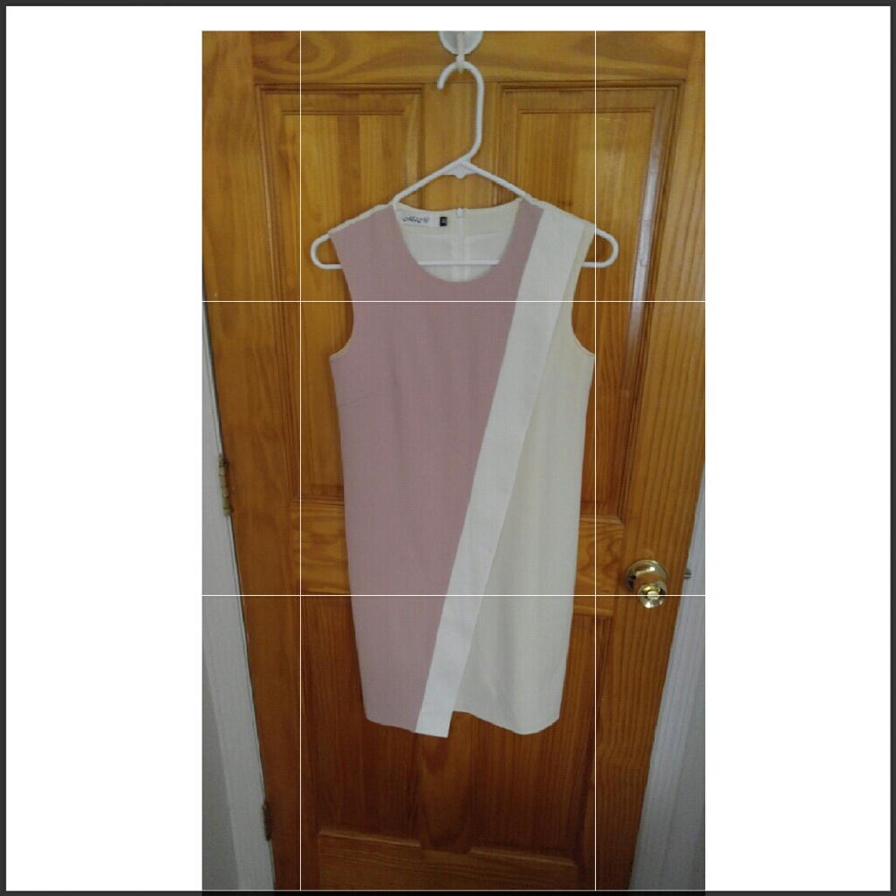One piece dress. Pink*white*cream. New. Size m