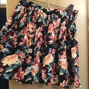 Forever 21 Floral Print Skater type skirt