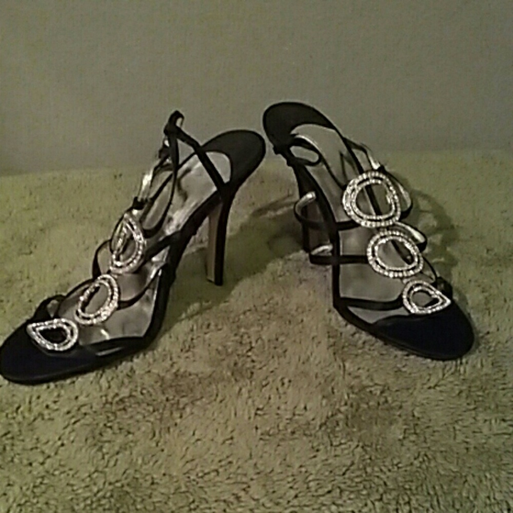 Ivanka Trump Rhinestone Strap Sandals