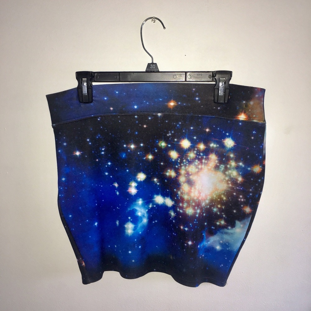 Fitted Galaxy Mini Skirt