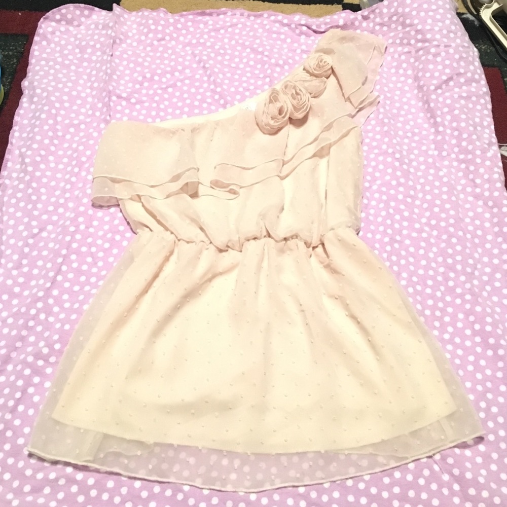 Tan one shoulder top