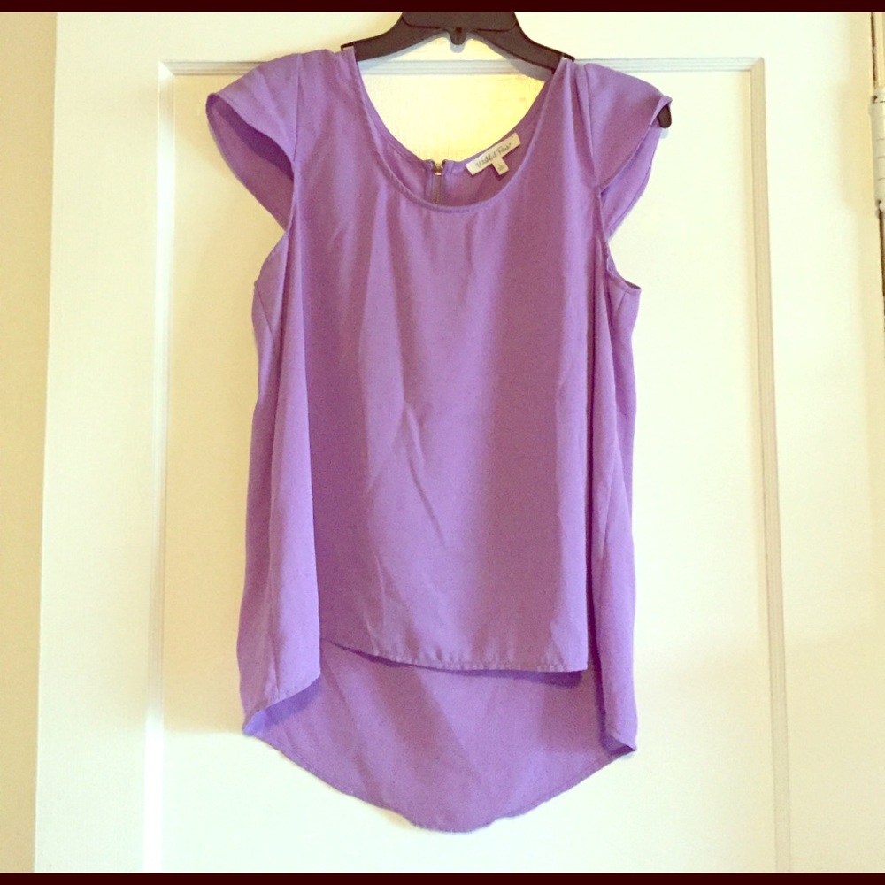 Purple Hi Low Blouse