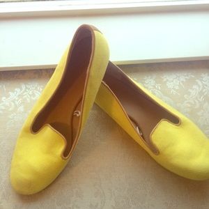 Yellow Canvas Flats