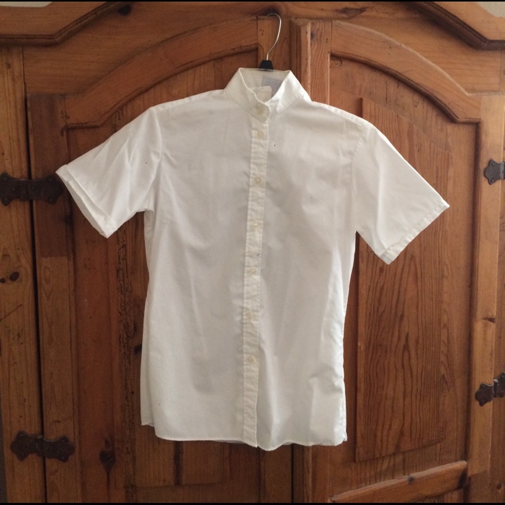 White equestrian buttoned down shirt 🐎