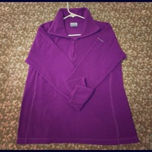 Columbia Fleece pullover jacket size XL.  Purple