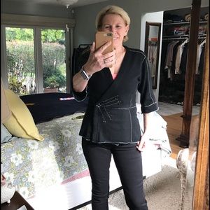 Burning Torch cashmere wrap sweater