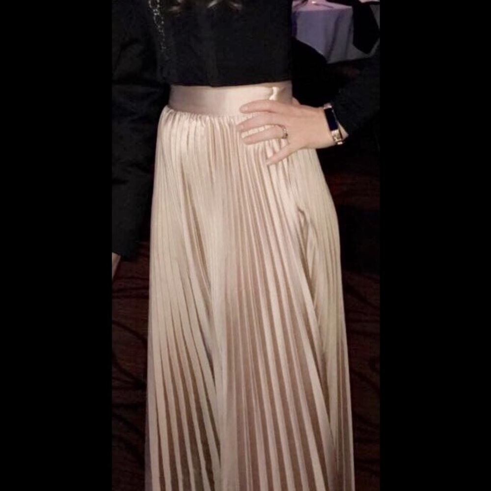 Pleated floor length skirt. NWT
