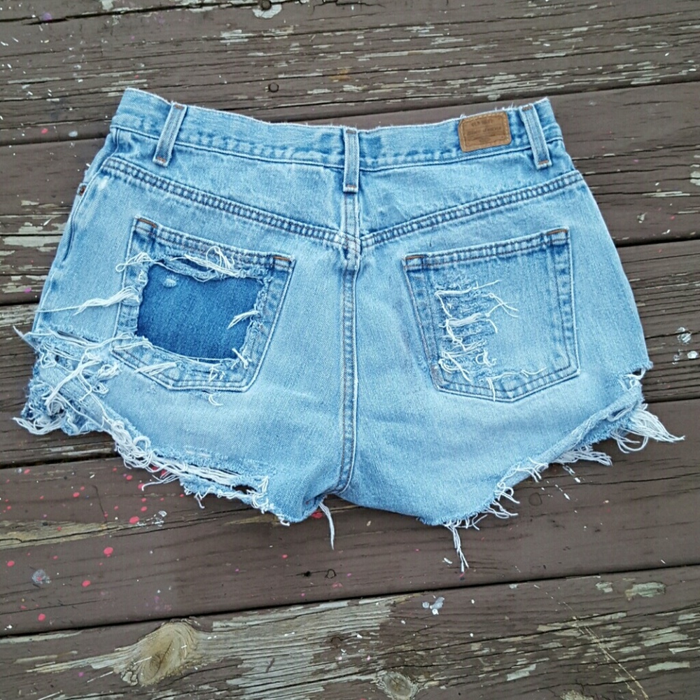 Custom Made Ripped Jean Shorts - image 3