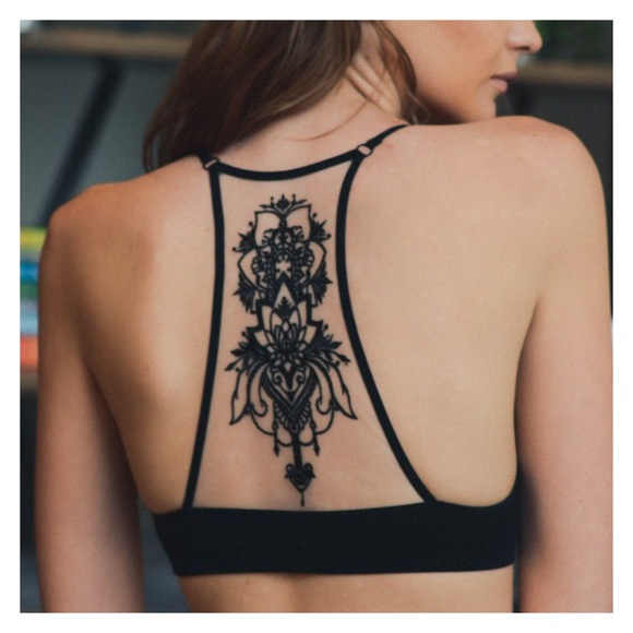 ✨HOST PICK✨ Tattoo Mesh Racerback Brallette - Picture 3 of 4