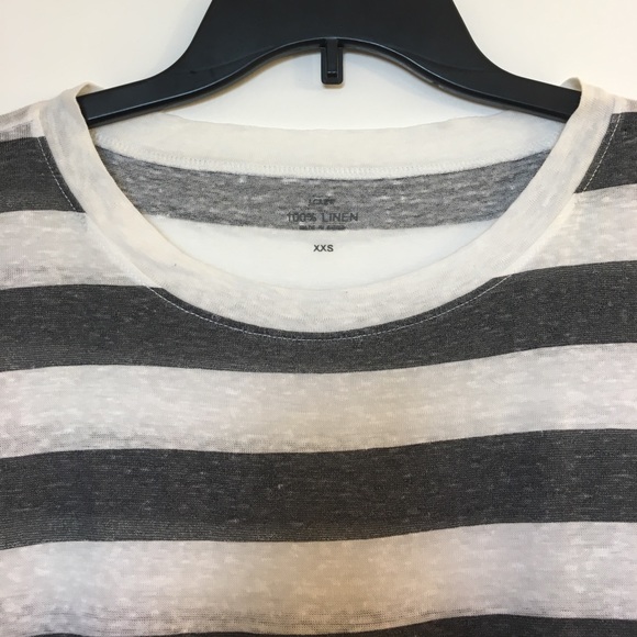 {J.Crew} Linen Striped Tee Size XXS - Picture 3 of 4