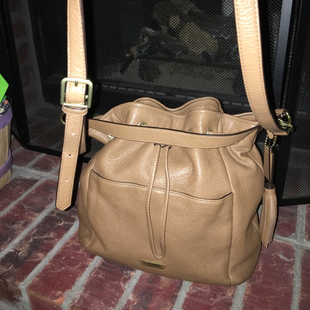 👛👜Auth. Brown Leather Coach Bucket Bag!👜👛