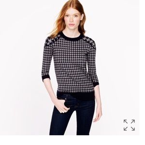 J.crew merino wool  tippi sweater in houndstooth