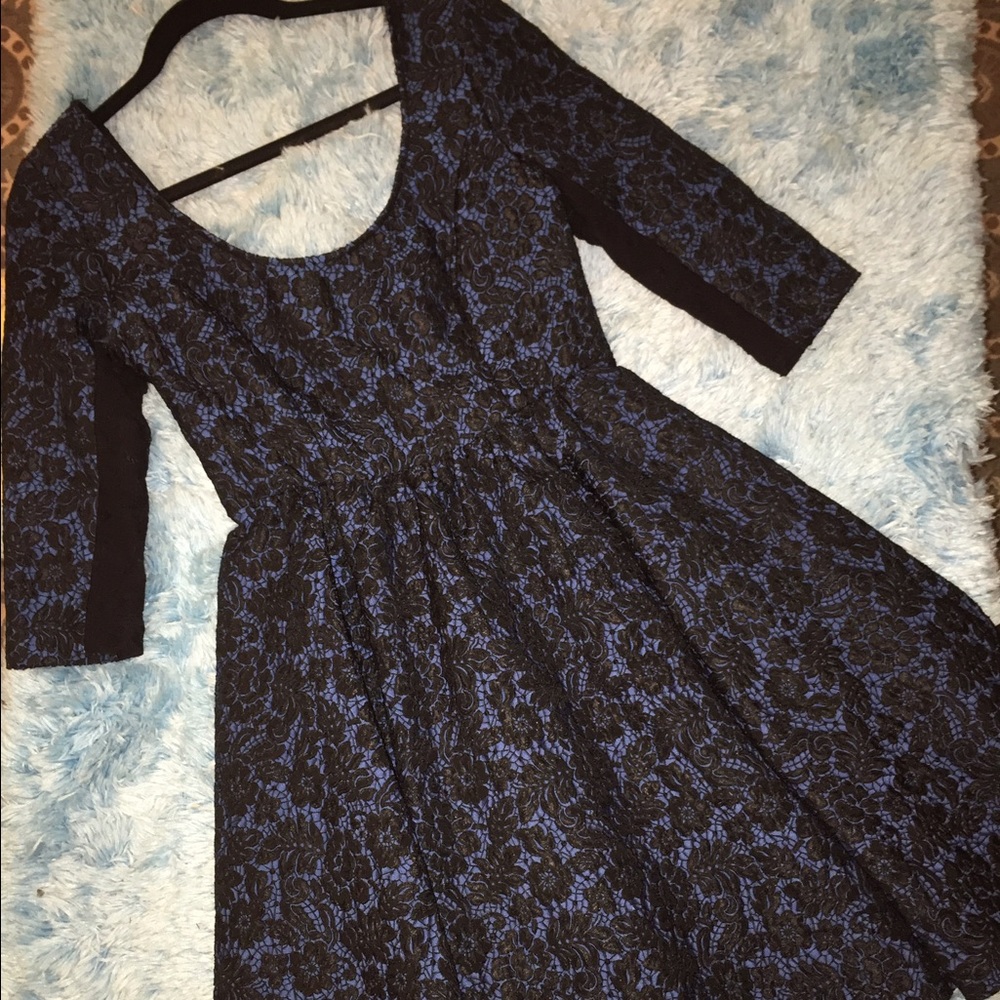 Blue lace dress