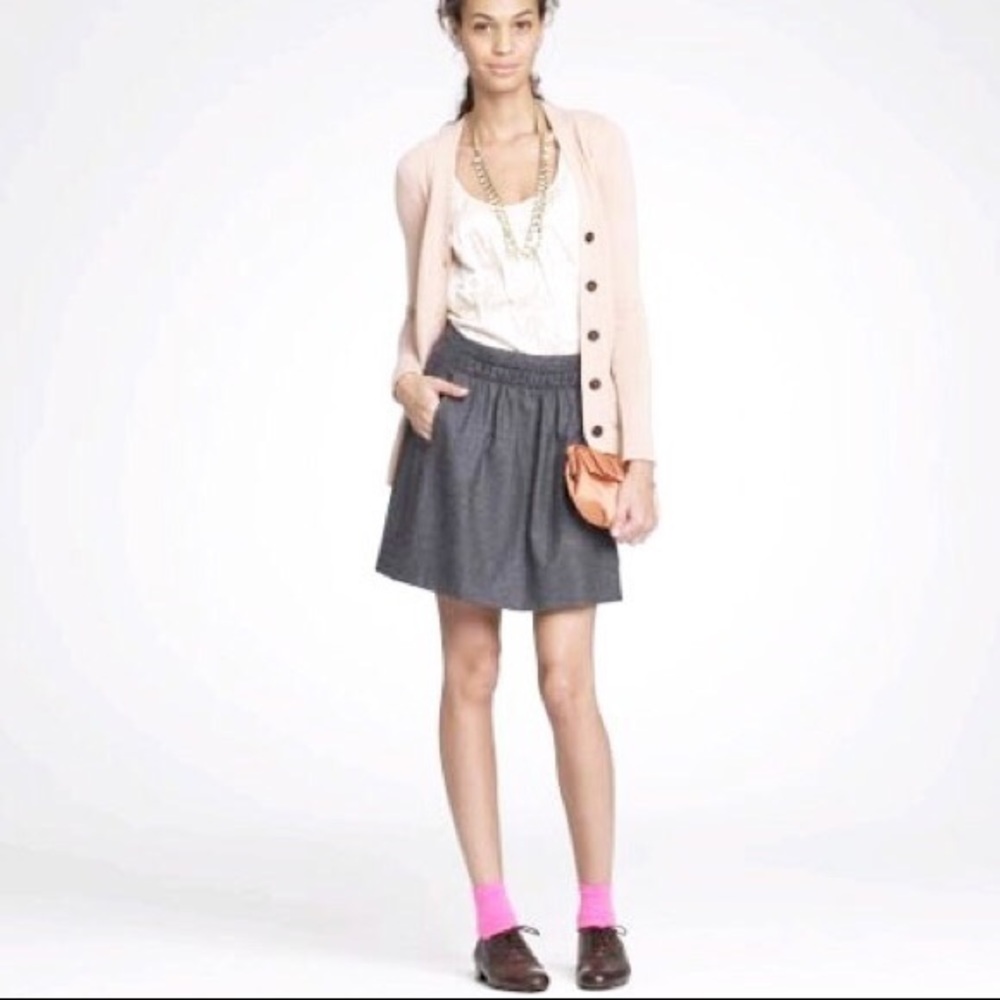 J. Crew shirred wool skirt 6