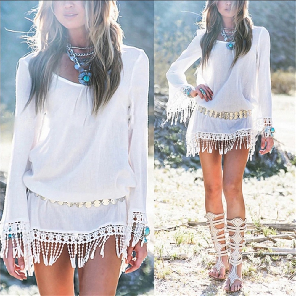 HOST PICK! Summer Fringe Sexy Beach Bikini CoverUp - Picture 8 of 8