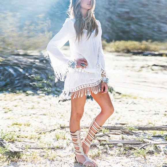 HOST PICK! Summer Fringe Sexy Beach Bikini CoverUp - Picture 2 of 8