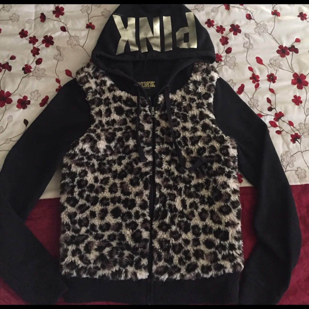 PINK Victoria's Secret Cheetah Hoodie Rare