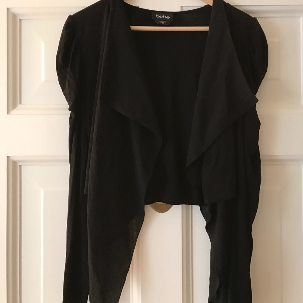 Bebe drape front jacket / blazer