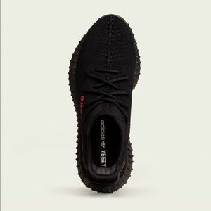Authentic yeezy boost 350v2 black and red, size 6.