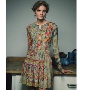 Anthropologie Hemant & Nandita Pintuck Dress