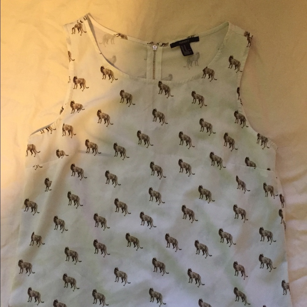 Cheetah print tank top