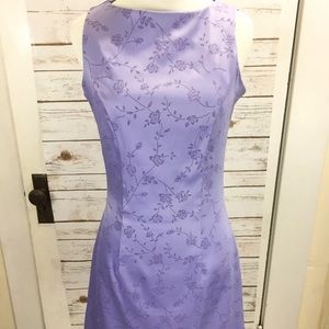 90s Jodi Kristopher satin dress purple Floral smal