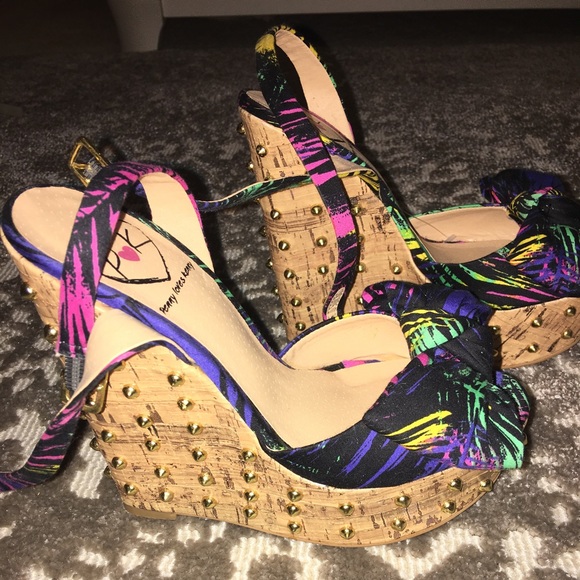 Penny💗Kenny multi colored wedges - Picture 1 of 6