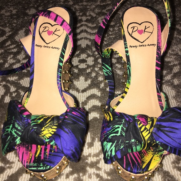 Penny💗Kenny multi colored wedges - Picture 2 of 6
