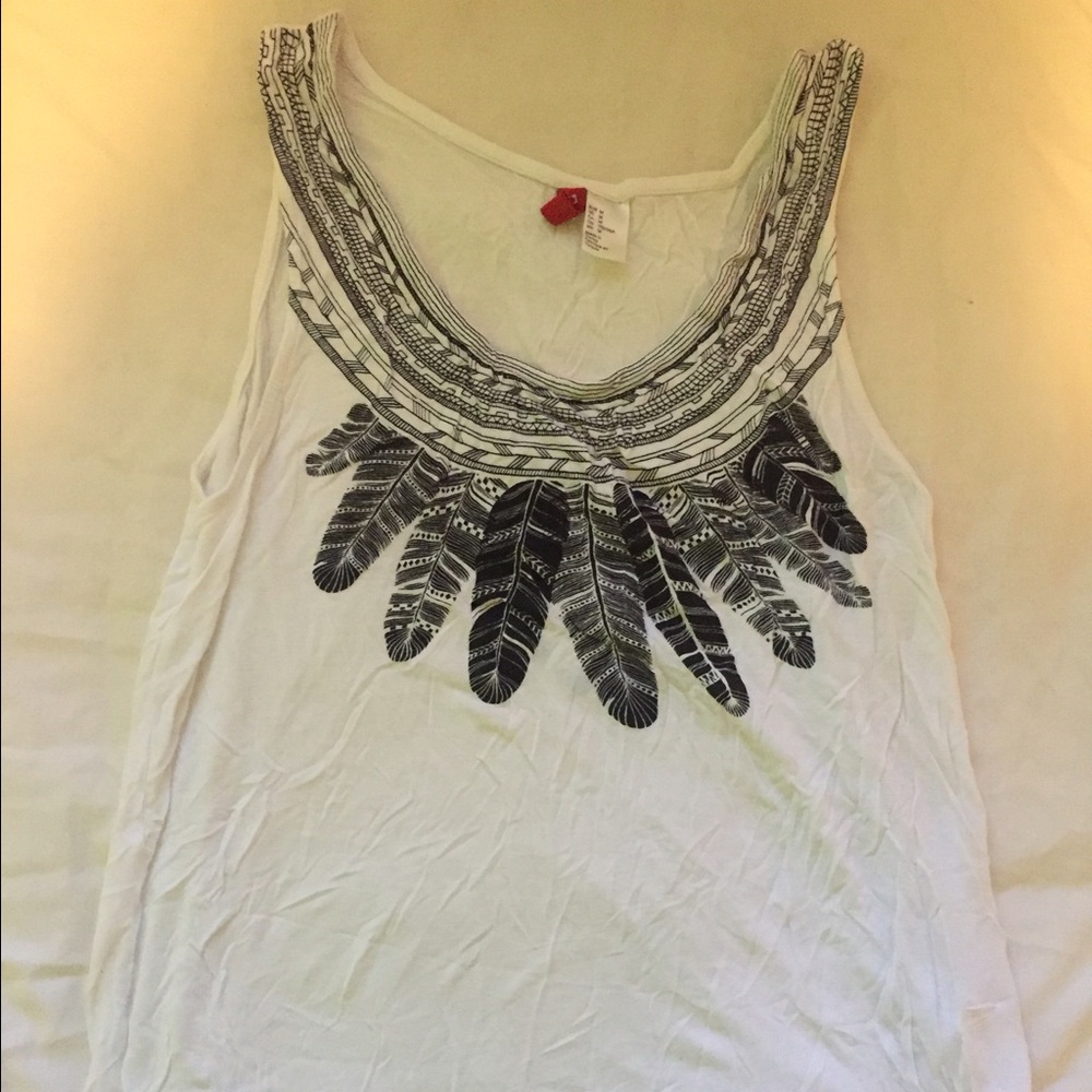 White/tribal tank top