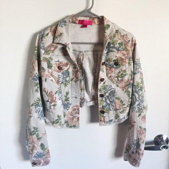 floral denim jacket