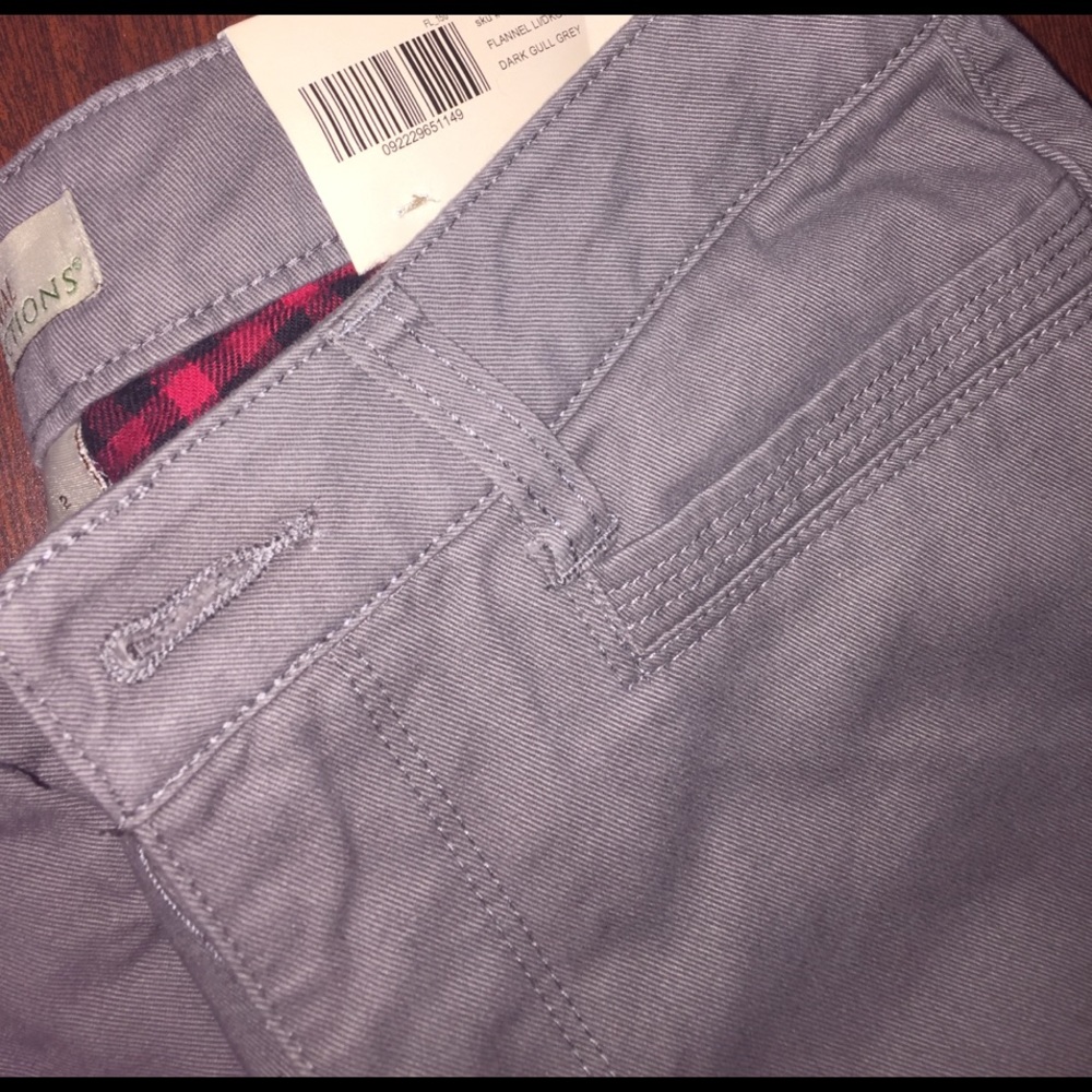 Flannel lined khaki pants
