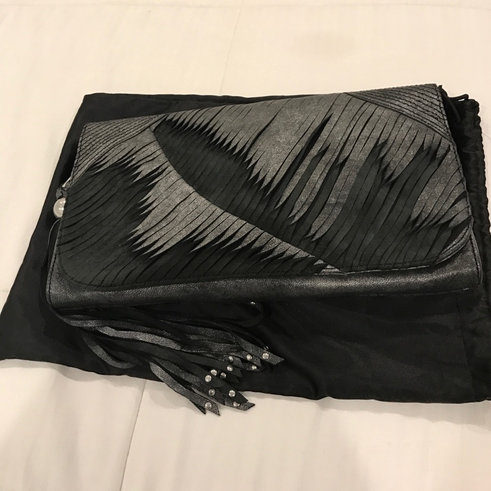 Nanette Lepore Twisted Fringe Clutch