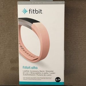 Fitbit Alta Blush Pink Leather Band, Size Small!