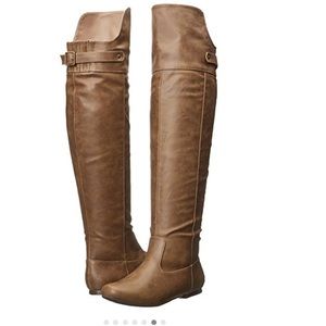Neo-157 Over-The-Knee Riding Boots - Taupe