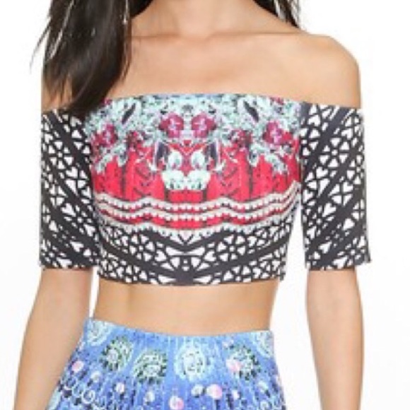 NWT// Clover Canyon Off The Shoulder Crop Top - Picture 1 of 7