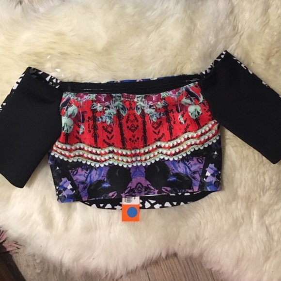 NWT// Clover Canyon Off The Shoulder Crop Top - Picture 5 of 7