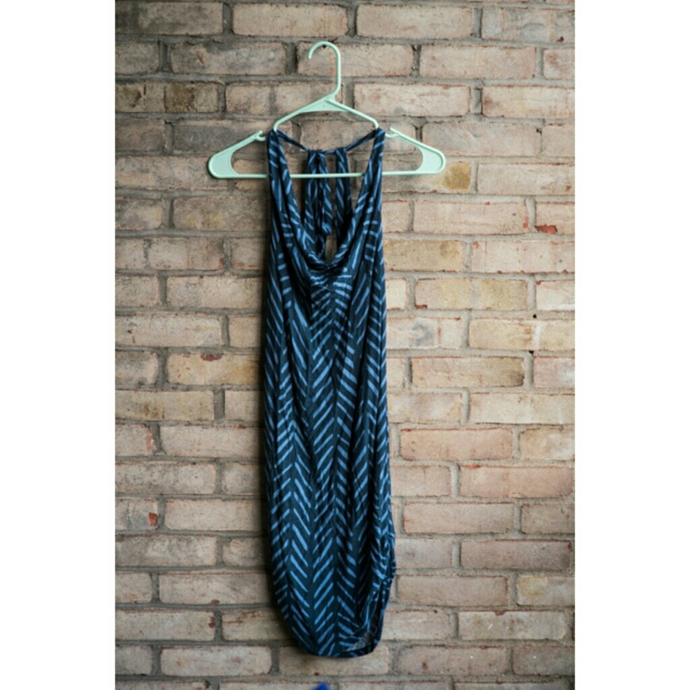 Geometric Blue Cocktail Dress