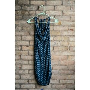 Geometric Blue Cocktail Dress