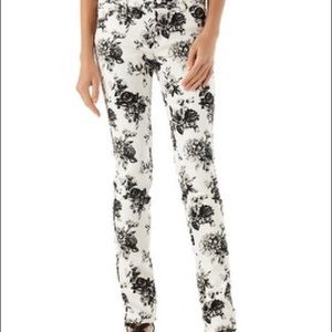 WHBM floral skinny jeans
