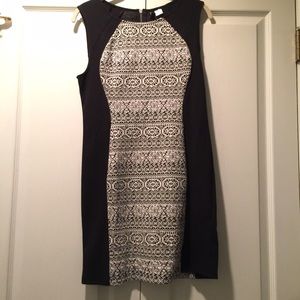 Black & White Tribal Bodycon Dress