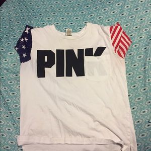 American Flag PINK shirt