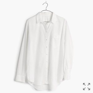 Madewell oversized boy shirt in pure white